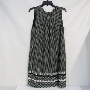 H&M Dark Green Women's Casual Dress Shift Neck Sleeveless Size 10 NWT